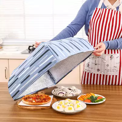 Winter heat preservation dish cover large household kitchen foldable food heating cover food dust artifact food dust artifact table cover