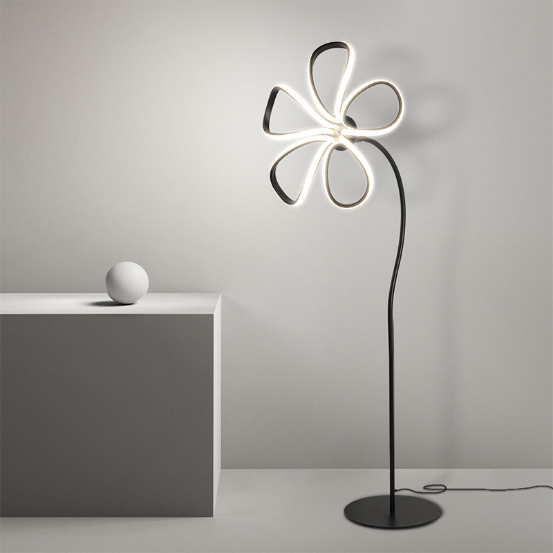 Floor lamp Living room Nordic creative individuality minimalist bedroom vertical led sofa light minimalist Hyundai Ins lamp