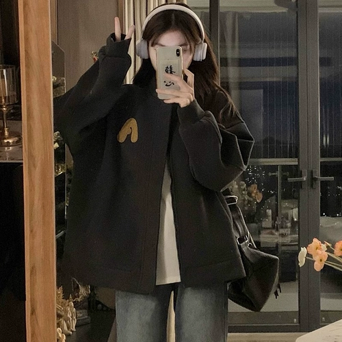 Бейсбольная форма, осенняя демисезонная ретро куртка, премиум класс, свободный крой, в американском стиле, с вышивкой