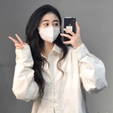 Весенняя рубашка, осенний лонгслив, воротник поло, защита от солнца