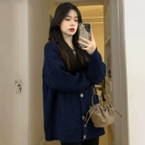 Трикотажный осенний кардиган, свитер, куртка, подходит для подростков, свободный крой