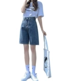 Джинсовая юбка, шорты, летние штаны для отдыха, высокая талия, свободный крой, облегающий крой