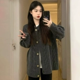 Трикотажный осенний кардиган, свитер, куртка, подходит для подростков, свободный крой