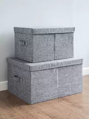 2 pieces of clothes storage box covered fabric folding wardrobe box clothes storage box large washable