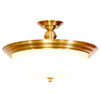 Entrance light entrance hall light all-copper European-style half-ceiling aisle balcony light American-style retro entrance ceiling light