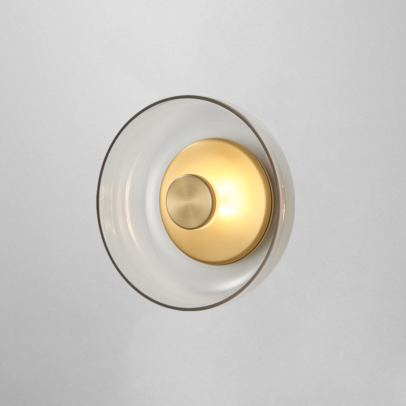 Post-modern brass living room backwall light luxury lamps Nordic creative bedroom hotel villa bar lamps