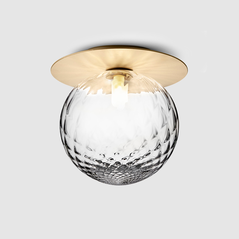 Nordic Corridor Light Walkway Light Balcony Suction Dome Lamp Modern Minima Brass Round-Ball ROUND OFF LIGHT ENTRANCE DOOR HALL LAMP