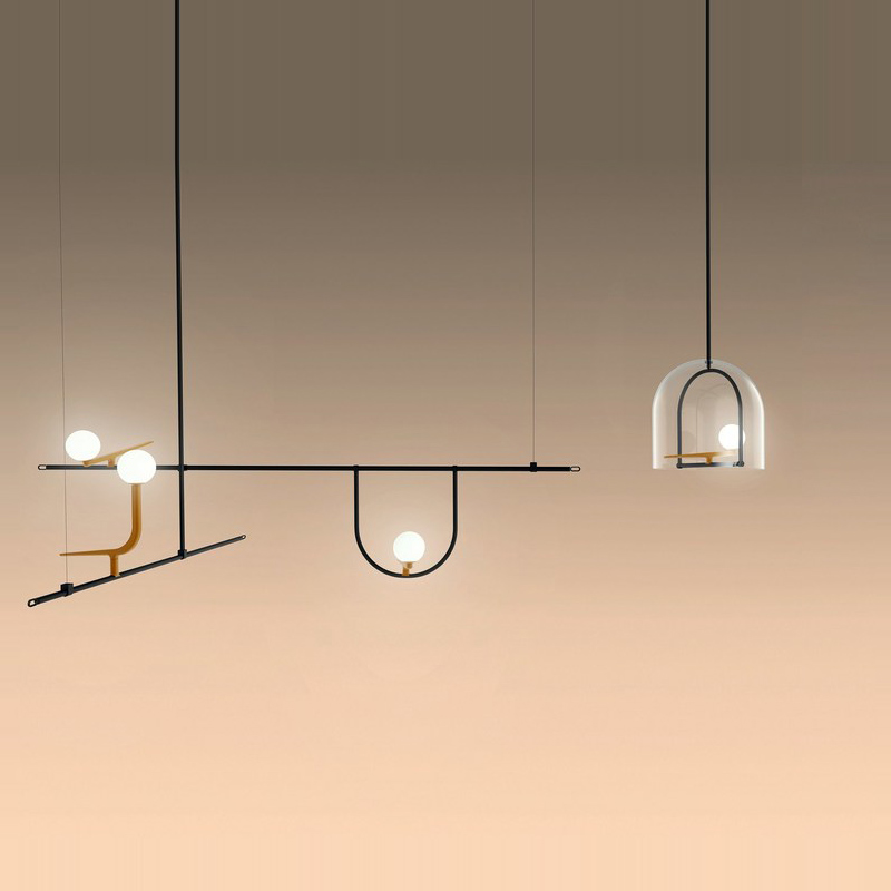 Danish designer Minimalist Iron Art Small Bird Chandeliers Modern Minimalist Dining Room Light Personality Creative Glass Luminaire Package
