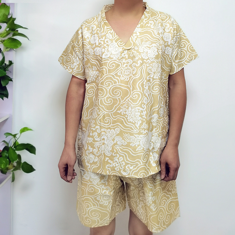 Bath clothes cotton disposable bathrobe sauna sweat steaming clothes foot bath pedicure clothes spa massage clothes beauty salon pajamas thick