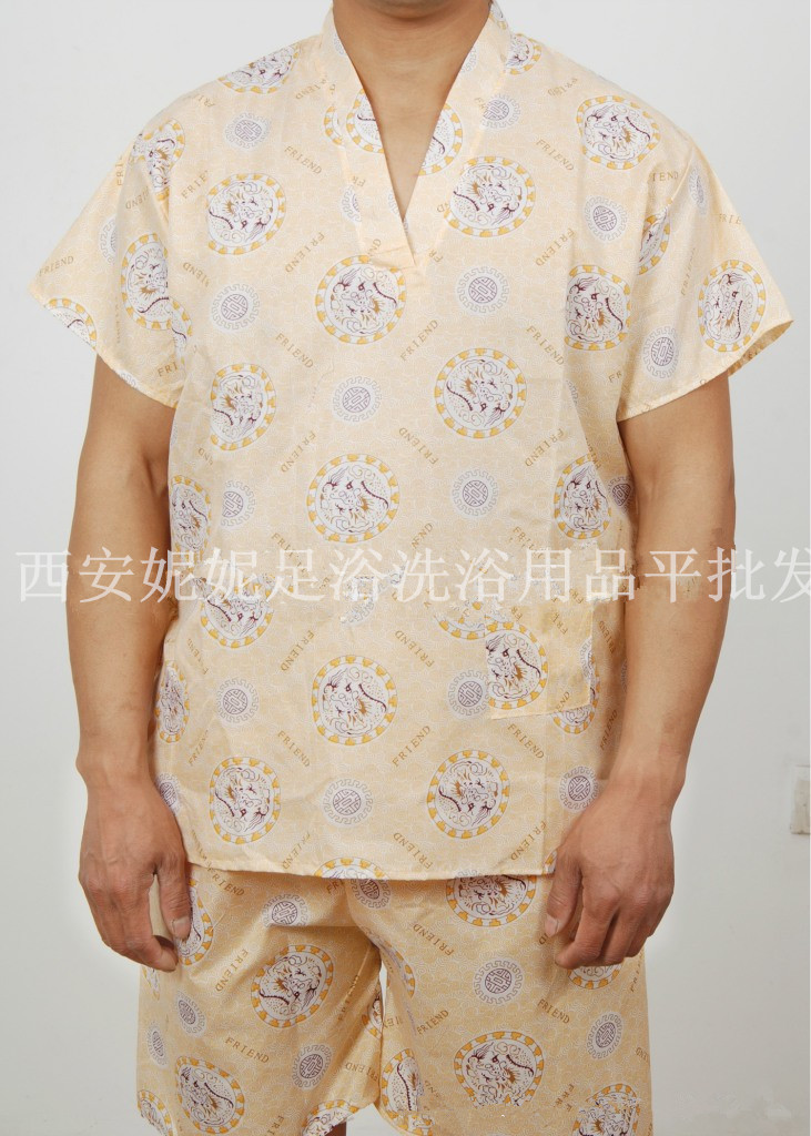 Disposable sauna clothes cotton yukata sweat steaming clothes SPA massage bath clothes pedicure foot yukata bathing men and women thickening