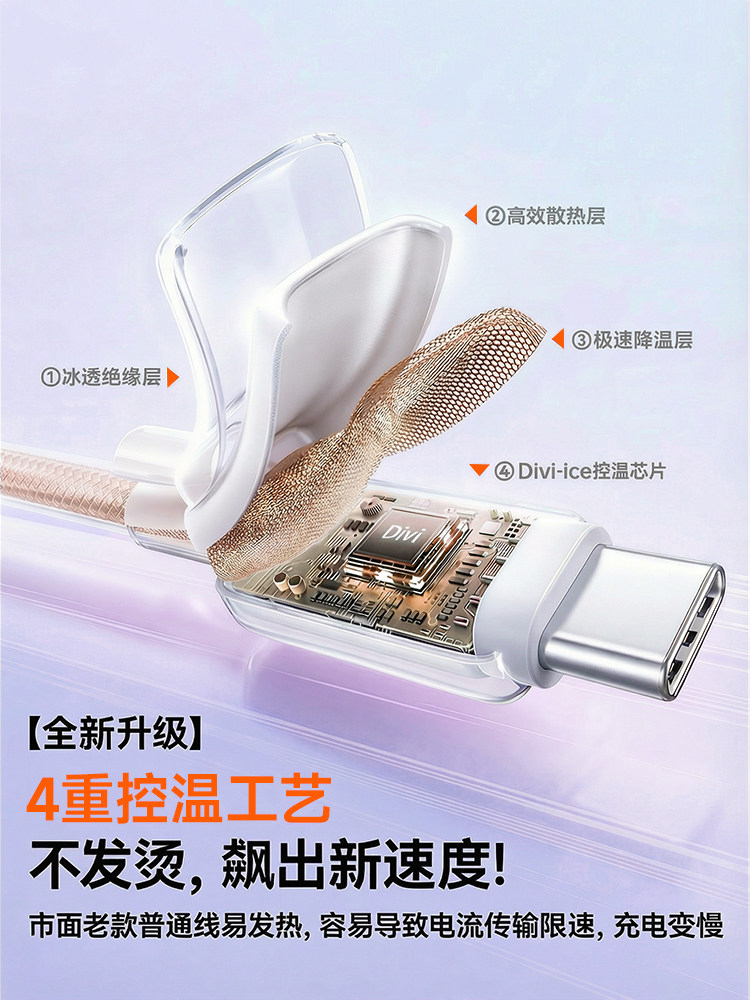 100W Flash Charging]First Guard Type-C Charging Cable Is Suitable for Huawei, Xiaomi, Oppo, Vivo, Honor 100W88W66W Fast Charging Data Cable, Mate80 Super Fast Charging Android Typec Mobile Phone