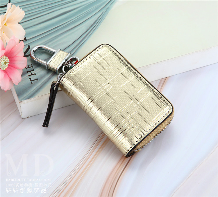 Bò hai lớp da dễ thương cao cấp cung cấp cho nam và nữ ví móc chìa khóa nữ dễ thương