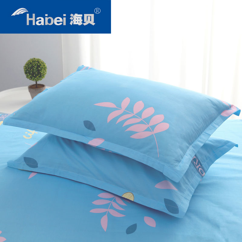 Thickened all-cotton pillowcase pair 100% pure cotton twill thickened pillow leather envelope style two single beds 74 * 48