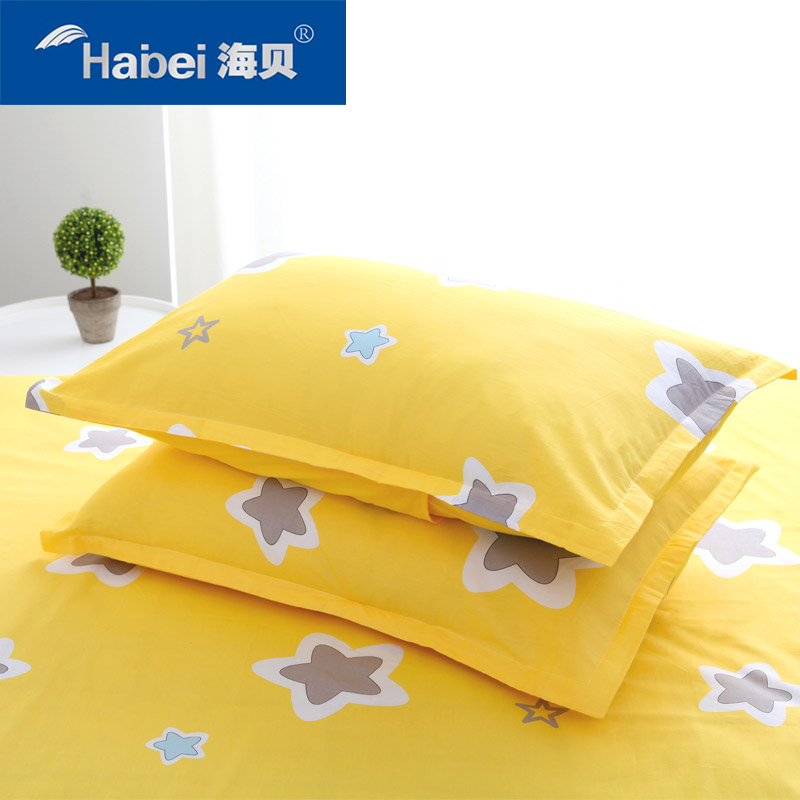habei seashells cotton twill wide envelope pillowcase single pillow skin 74*48cm pair installed
