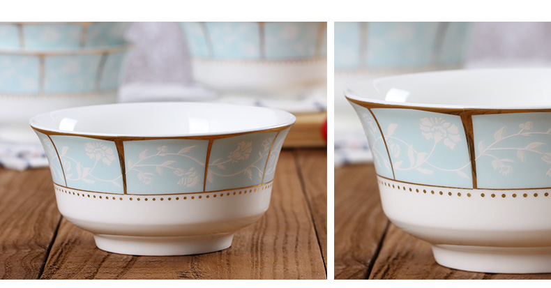 Only Eat 1 hj jingdezhen ceramic bowl home 10 to 4.5 inches rice bowls Korean contracted ipads porcelain tableware sets