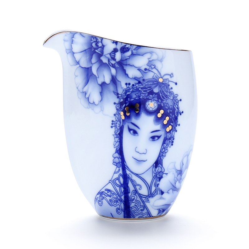 Impression quintessence ceramic fair keller kung fu tea set points of blue and white porcelain tea tea sea and large cups of tea