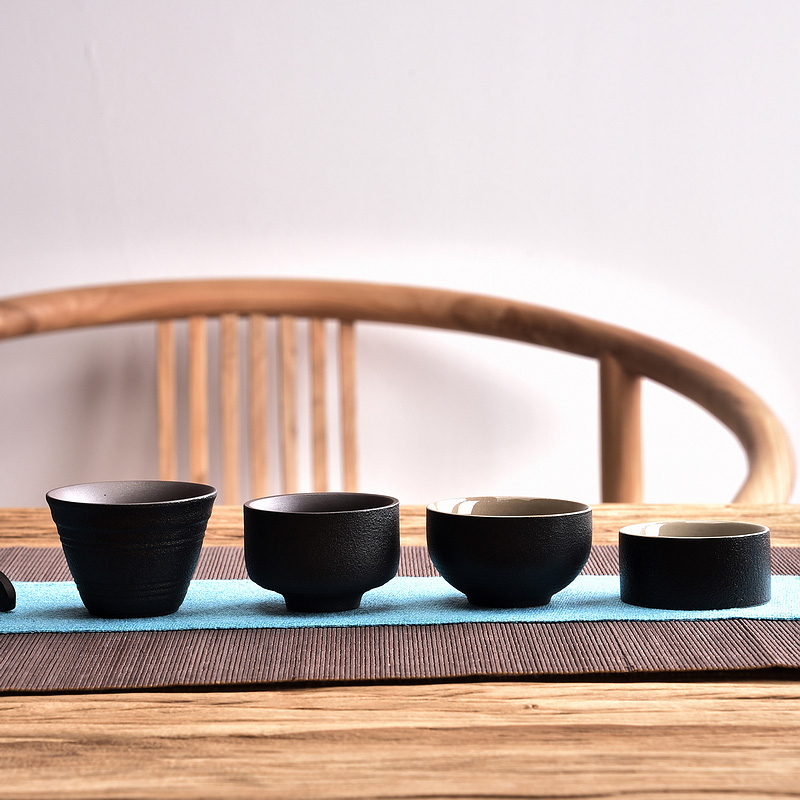 The Sample tea cup of black ceramic kung fu tea master individual single CPU Japanese violet arenaceous coarse pottery small cups of tea cups