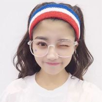 Can be equipped with myopia glasses Female Korean version of the tide has a degree of flat light frame transparent net red with the same ins round face big frame male