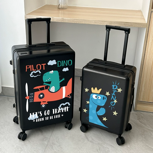 Мультяшный чемодан для мальчиков с сидением, 20 дюймов
