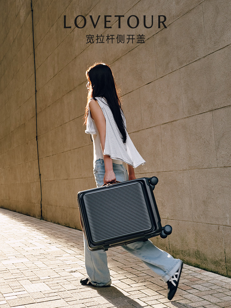 Wide Handle Suitcase for Women 2025 New Model Side-Opening Cover Boarding Expandable Multifunctional Travel Password Suitcase for Men 24