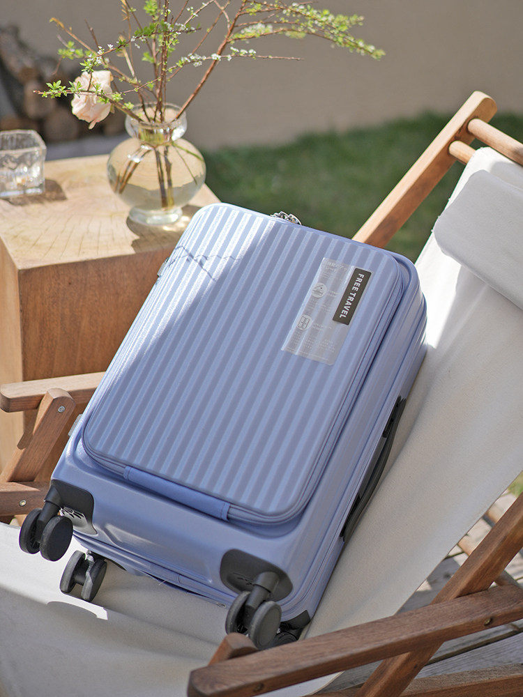 Front-Opening Suitcase for Women 20inch Carry-On Travel Suitcase Multifunctional Trolley Password Box for Men Large Capacity Lightweight Small