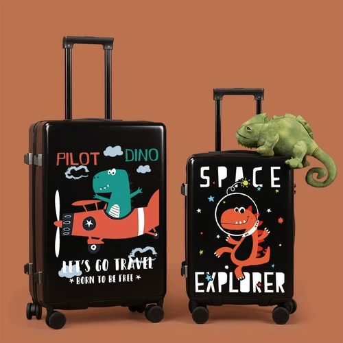 Мультяшный чемодан для мальчиков с сидением, 20 дюймов