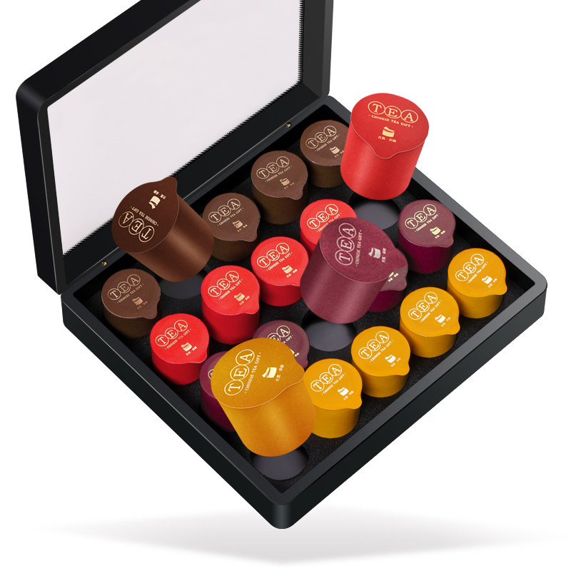 Small bubble cans assemble new tea Tieguanyin Jin Junmei Xiaoqing mandarin Zhengshan small tea high-grade gift box combination