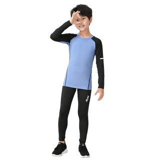 新品儿童紧身衣训练服速干衣男童秋冬篮球足球打底运动健身服套装
