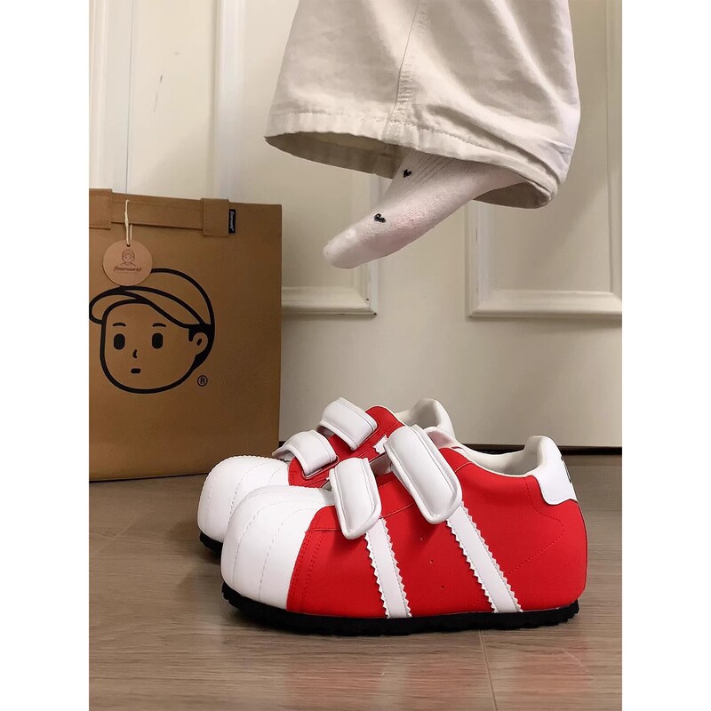 Q Version Bubble Shell Sneakers with Thick Soles, Height Increase of 3cm, 2026 Autumn New Style, Comfortable and Versatile Casual Shoes for Women, Trendy Shoes