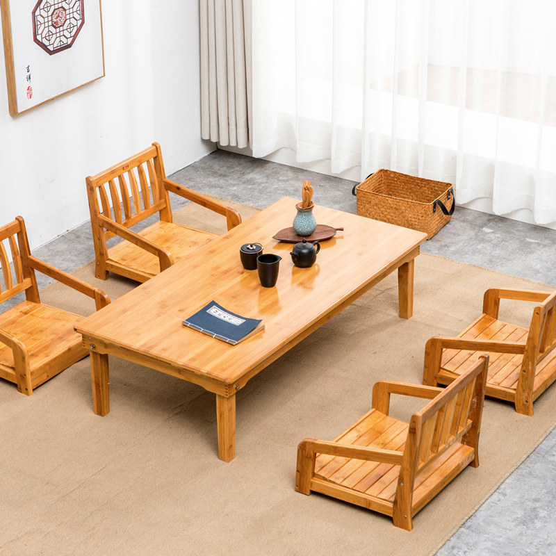 Nangzhu Brief Folding Tea Table Living Room Day Style Small Family dwarf table Dining Room Table Bed Kang A Few Tatami Small Table