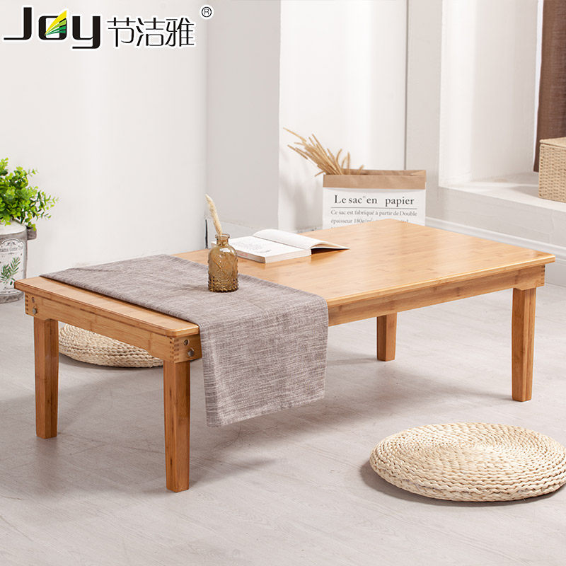 Folding Kang table bamboo small table bay window tea table tatami square table coffee table can be folded out bed on the computer table low table