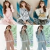 Bộ đồ ngủ mới cho nữ mùa xuân và mùa thu Bộ đồ cotton dài tay phiên bản Hàn Quốc có thể mặc mùa thu lỏng lẻo Bà Modal phục vụ tại nhà