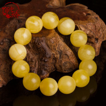 Decorated with natural chicken oil yellow amber beeswax handstring worry-free beeswax raw ore raw stone beeswax handstring men and womens models