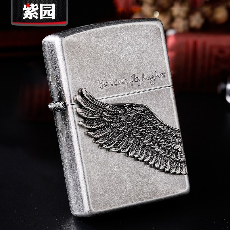 Original zippo lighter Han Version Culture Silver Fly higher angel wing of the Limited Limited Edition