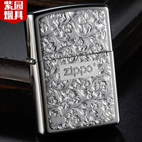 Играя на более легкое Zippo подлинный ветрозащитный чистый серебро KR-7/8 Американский оригинальный оригинальный подлинный керосин Zppo Men's Gift