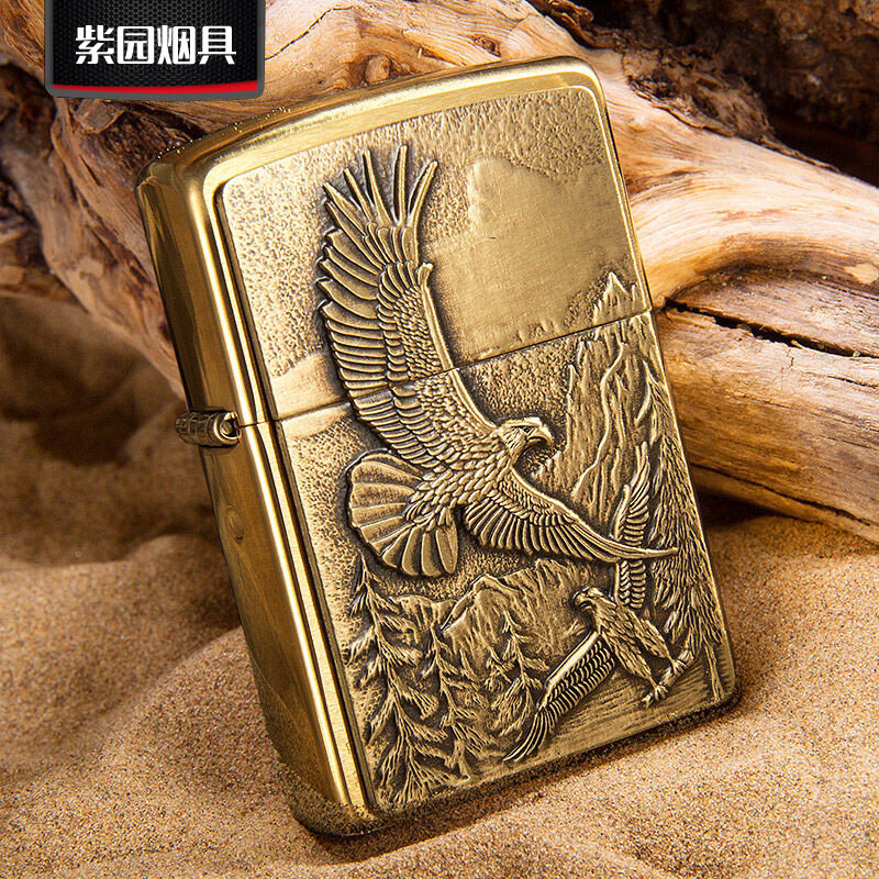 Lighter zippo Genuine Windproof Pure Copper Seal Flying Eagle 20854 U.S. Original Kerosene zppo Male