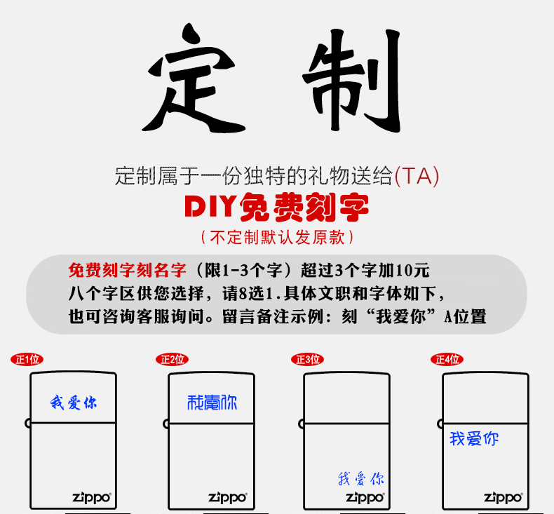 Bật lửa zippo chính hãng Zippo dầu hỏa mờ sinh nhật người yêu quà tặng phiên bản giới hạn DIY nam xác thực - Bật lửa shop bật lửa độc la