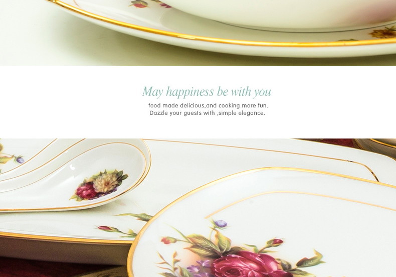 Dishes suit dinner set bowl son home European contracted bowls of jingdezhen ceramic composite ceramics tableware