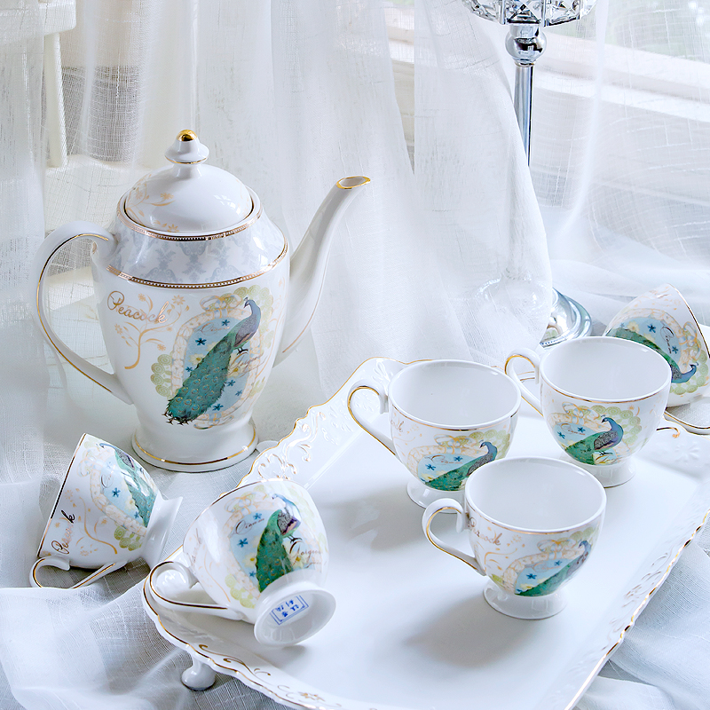 Household water cup suit European water cup tea set ceramics cup cold water sitting room glass to get I