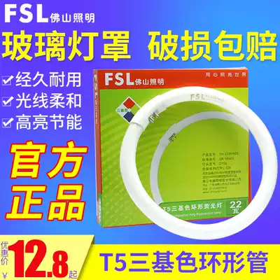 FSL Foshan lighting T5 ring round three primary color energy-saving lamp 22W ring tube ceiling light source