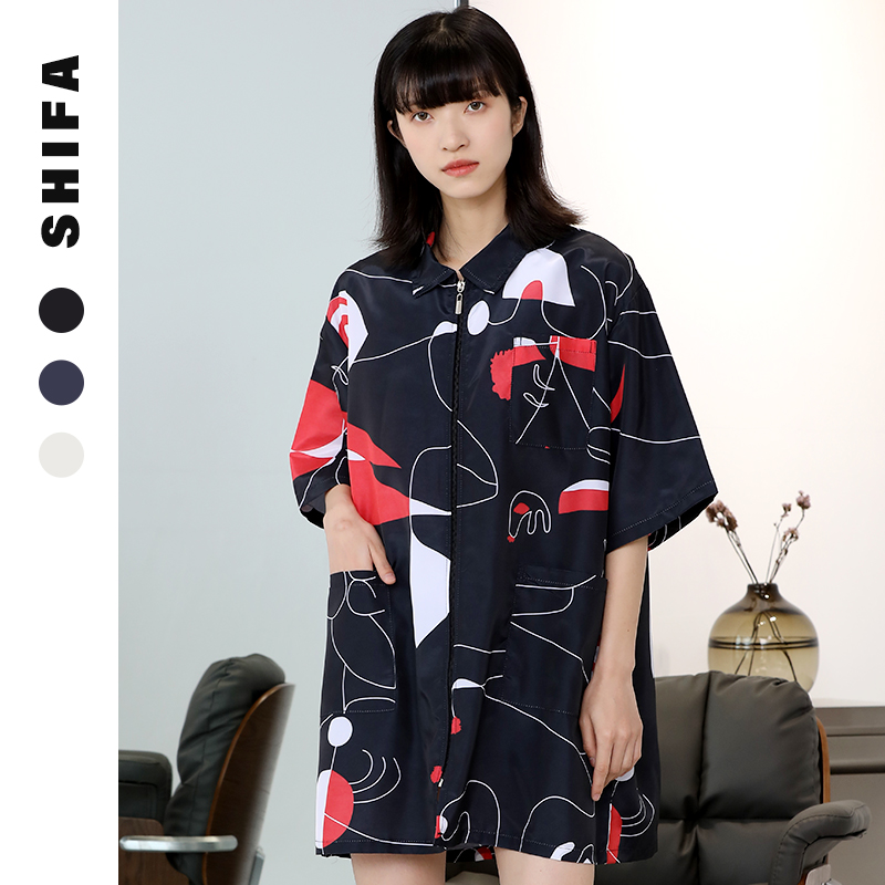 Hair salon hairdressing technician apron small work clothes hairdressing hair dyeing clothes waterproof fashion hair dyeing hairdressing apron