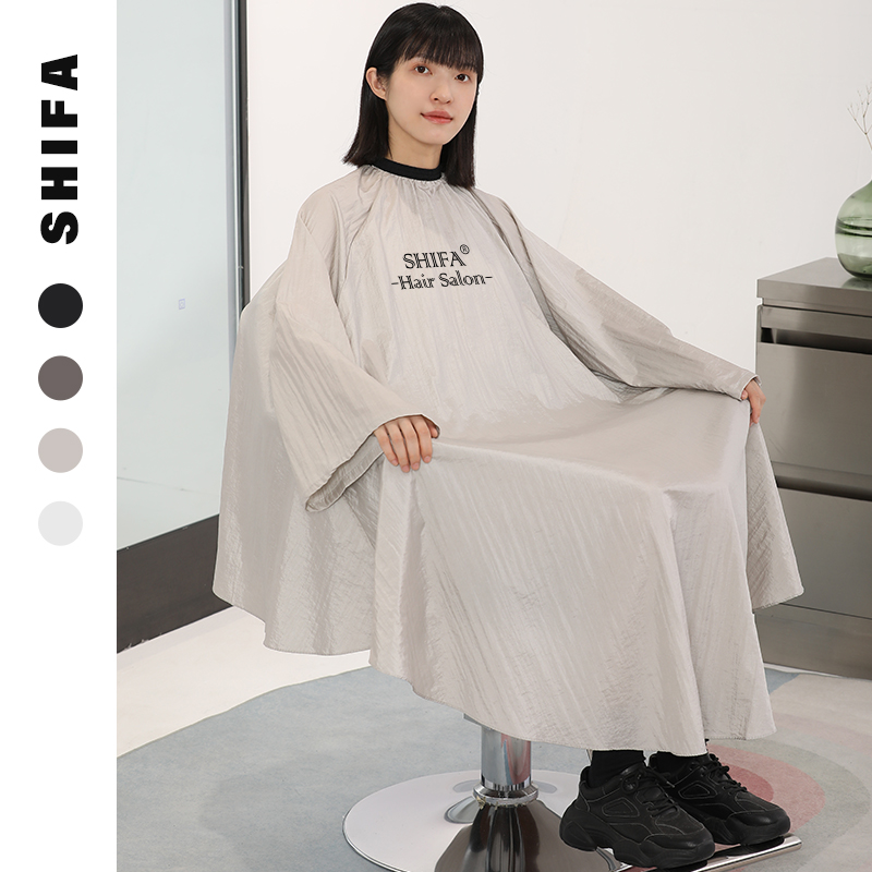 Hairdressing Shop Cut Hair Apron Cotton Cloth Cuff Custom Hair Salon Special Haircare Apron Tide Upscale Not Stained with Neck Cape-Taobao