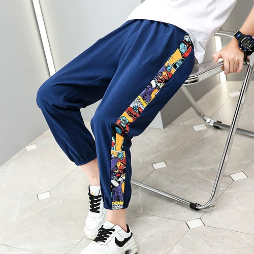 Летние тонкие спортивные детские штаны, летняя одежда, средство от комаров, подходит для подростков, свободный крой