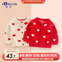 Baby girl Autumn cardigan sweater coat baby sweater girl cotton spring and autumn winter clothes