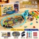 [Двухпутное приключение] 12 машин + железнодорожная трасса + автомобильная трасса + карта сцены + комплект батарей + изысканная подарочная коробка