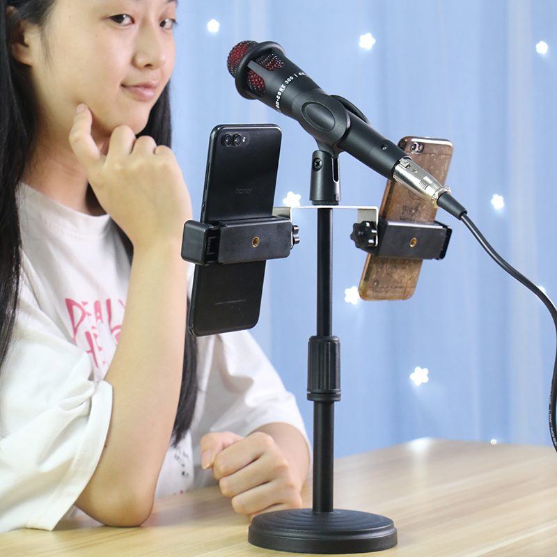 Desktop live broadcast stand equipment full set of multi-functional live camera network celebrity anchor selfie beauty fill light Douyin K singing sound card microphone microphone support tripod multi-camera video recording