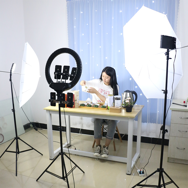 33-inch LED net red live broadcast fill light anchor beauty and rejuvenation landing soft light umbrella fill light set large high-definition beauty lamp Douyin Kuaishou Taobao live broadcast with goods fill light photography - Taobao