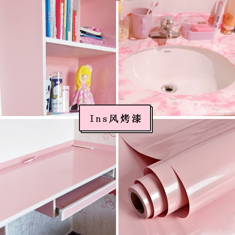Kitchen wallpaper waterproof and oil-proof self-adhesive book table cabinet wallpaper decoration refrigerator film furniture refurbished paint sticker