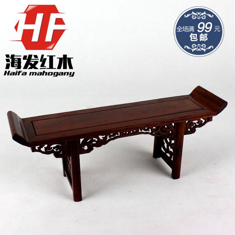 Mahogany crafts miniature furniture model miniature long plan case decoration red sour branch wood warped piano table for table