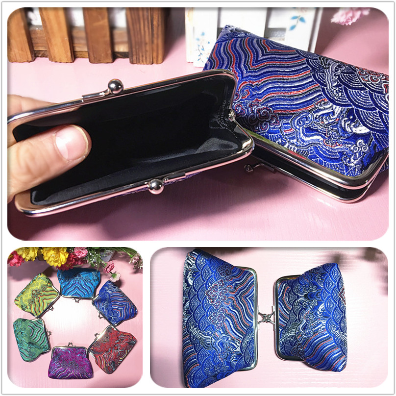 High-end Silk Zero Wallet Coin Bag Jewelry Bag Beautifully Woven Brocade Bag To Go Abroad For Old Foreign Gift Small Wallet
